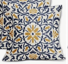 Colorful Floral Geo Mandala Abstract Boho Vintage Throw Pillow Cover Home Decor