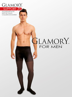 GLAMORY Support 70 Herrenstrumpfhose M - 4XL in schwarz G-50427