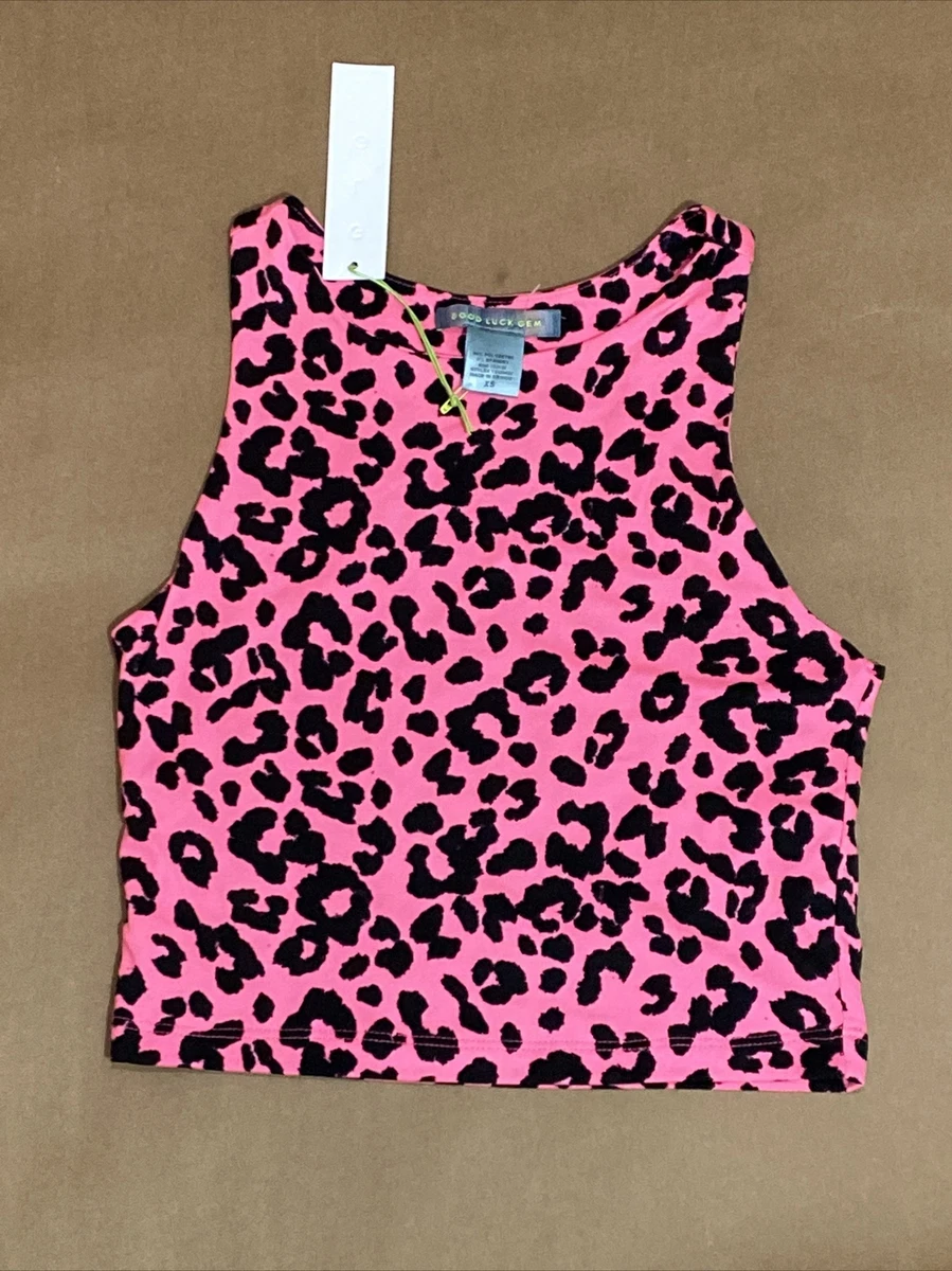 pink cheetah print crop top