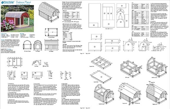 Dog House With Porch Barn Roof Style Plans 90204b Pet Size Up To