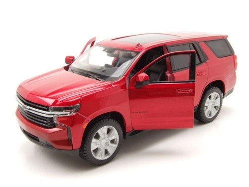 Chevrolet Tahoe 2021 Rosso Modellino Auto 1:24 Maisto - Foto 4 di 9