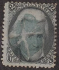 *KAPPYSSTAMPS  7352 USA 73 USED BLACK JACK RARE FANCY GREEN CANCEL CATS $700+