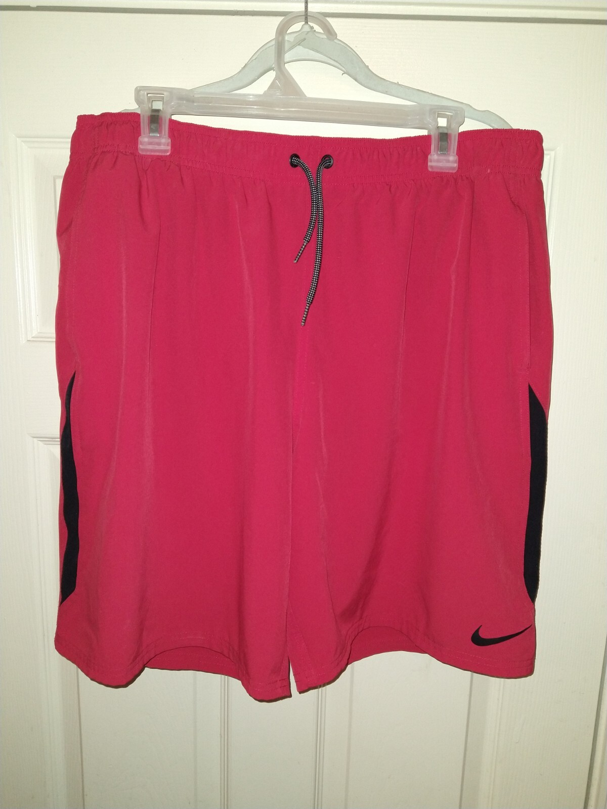 Nike Red Drawstring Polyester Blend Athletic Gym … - image 1