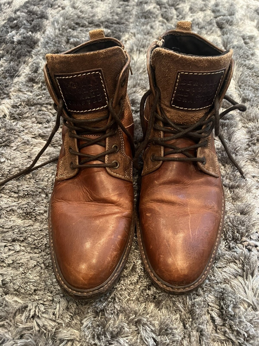 Bull Boxer Boots like new Sz 10 Bull Boxer Mens Sawyer Brown Leather Wool Lined Hand Made  main image 4