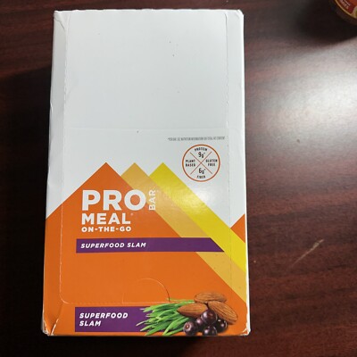 PROBAR MEAL On-The-Go Bar Superfood Slam 12 Count Exp 10/2025
