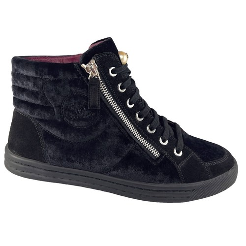 FEIT Handsewn $895 High Blue Suede Leather High Top Sz 36  display picture 1