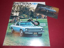 1977 Chevrolet Nova Original 12 P. Brochure Catalog 77 Chevy Nova Postcard