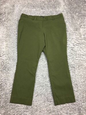 Worthington Slim Fit Cropped Pants Womens Size 14P Petite Green - Main Image
