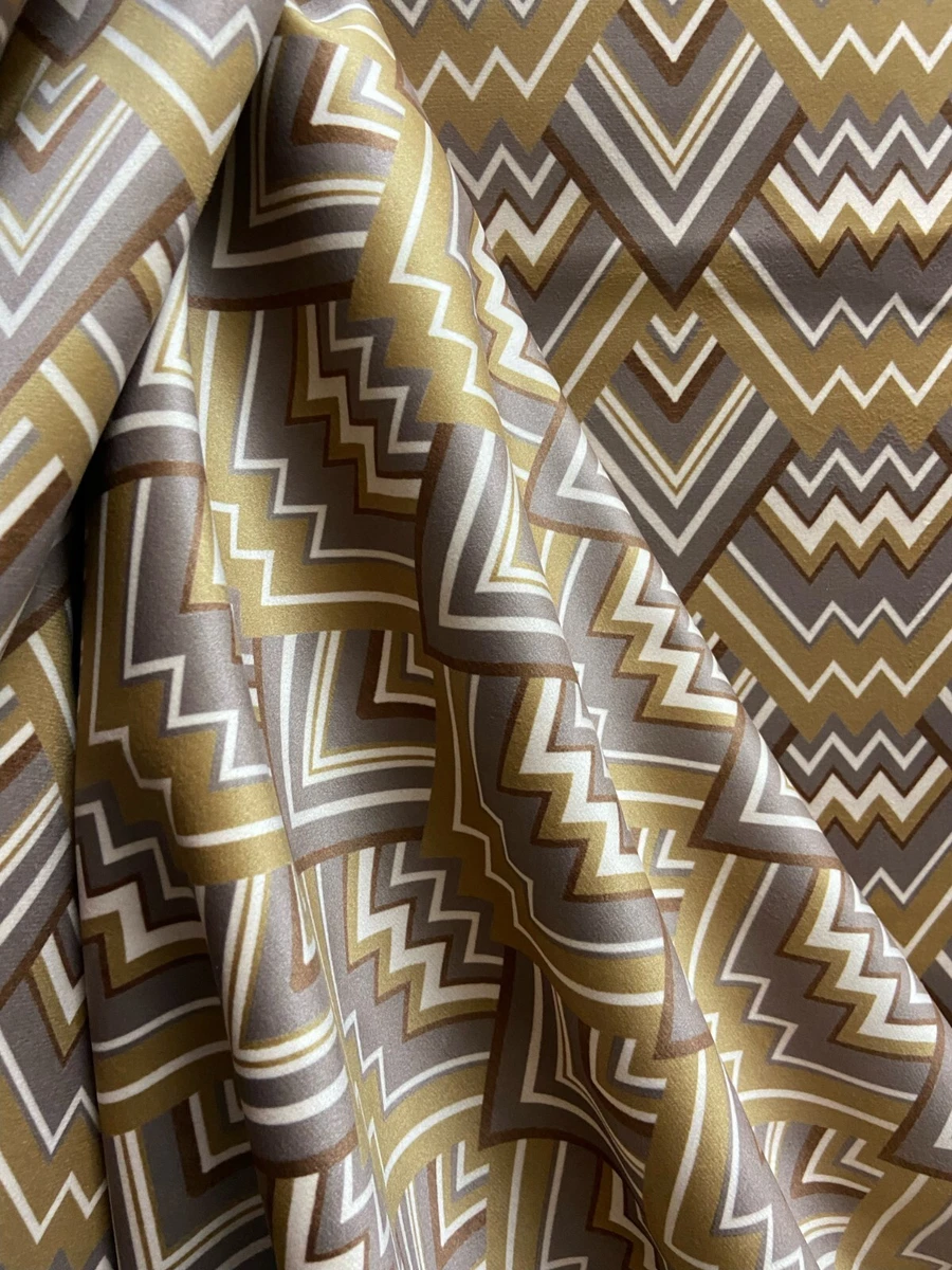 Velvet Microfiber Fabric Geometric Print, 54" Wide, for Decor & Crafts, By Yard