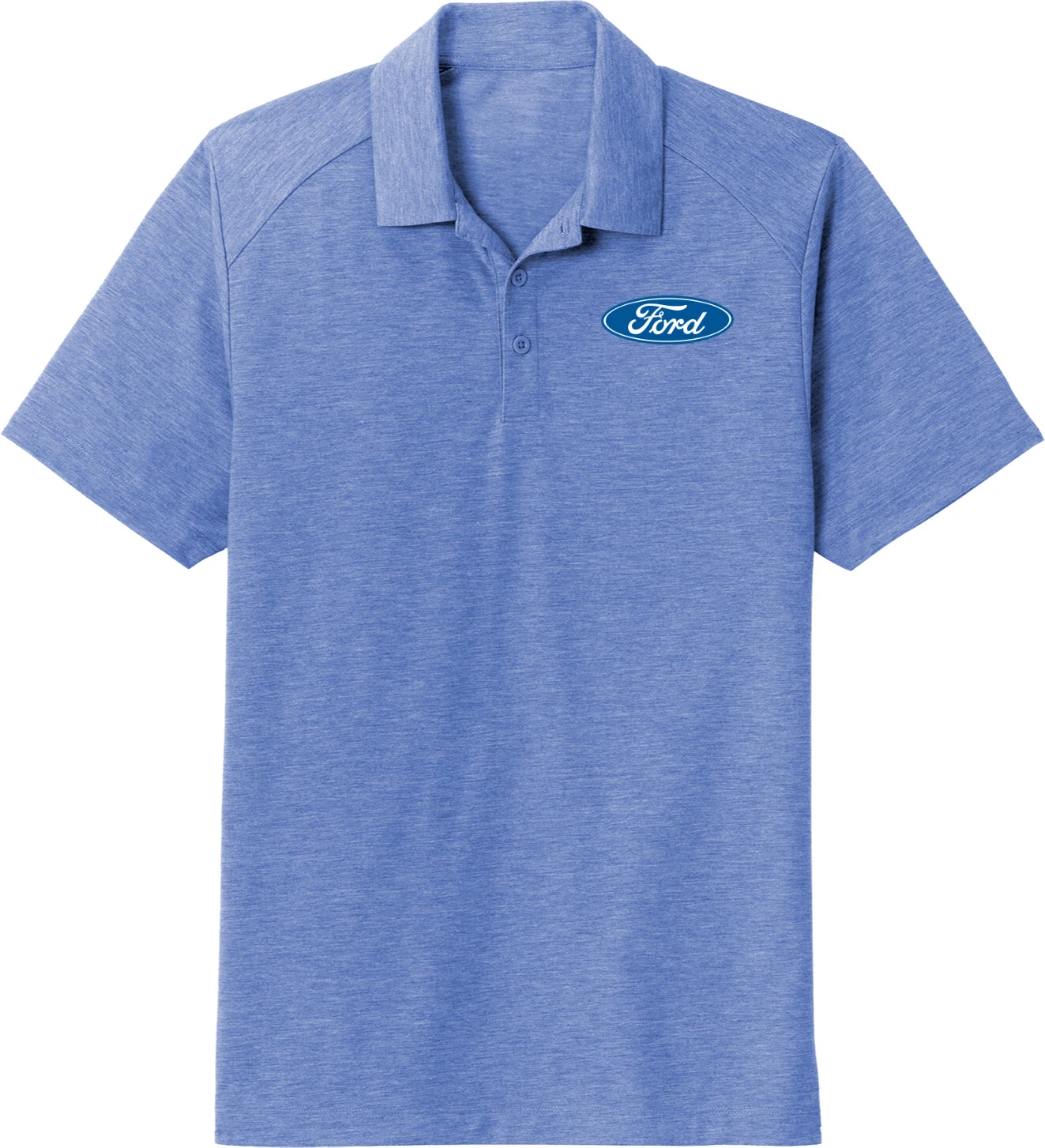 Ford Oval Tri Blend Wicking Polo Pocket Print