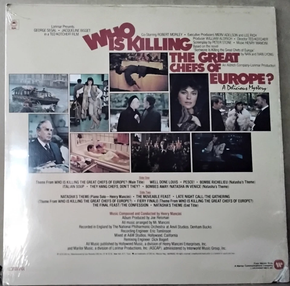 WHO IS KILLING THE GREAT CHEFS OF EUROPE? - Soundtrack MANCINI 1978 EPIC SEALED - Image 2 of 2