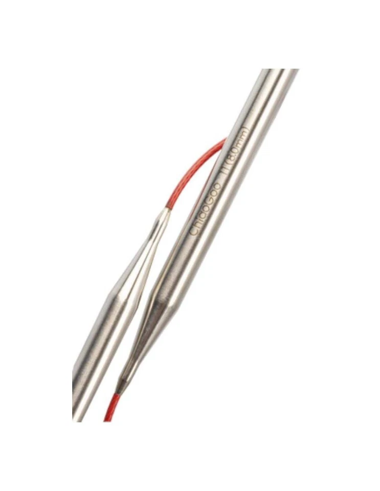 ChiaoGoo Aiguilles circulaires fixes métal Red lace 80cm taille 2,5 - Photo 3/3