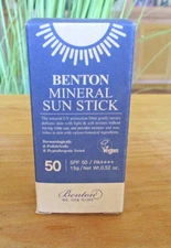 BENTON Mineral Sun Stick SPF50+/ PA++++ 0.52oz / 15g  Lasts More Than 12hrs!