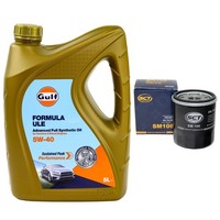 MotoröL Set Gulf Formula Ule 5W-40 5 Liter + ÖLfilter FüR Subaru Suzuki Toyota