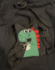 Toddler Safety Harness Adjustable Buckle Nylon Dinosaur Theme Black/Green/Red