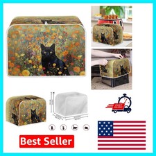 Charming Cat Flower Print Toaster Cover - Washable & Waterproof Protection