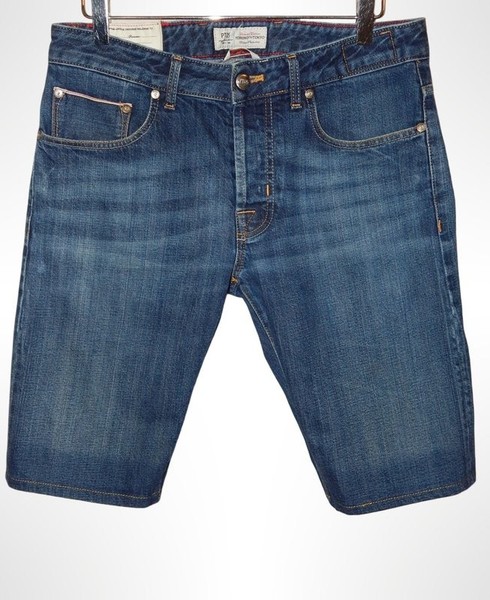 Men PT TORINO Shorts Navy Denim 46