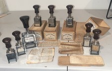 Vintage Lot Of 8 Letter Perfect stampers with some Orig Boxes Estate Sale Find