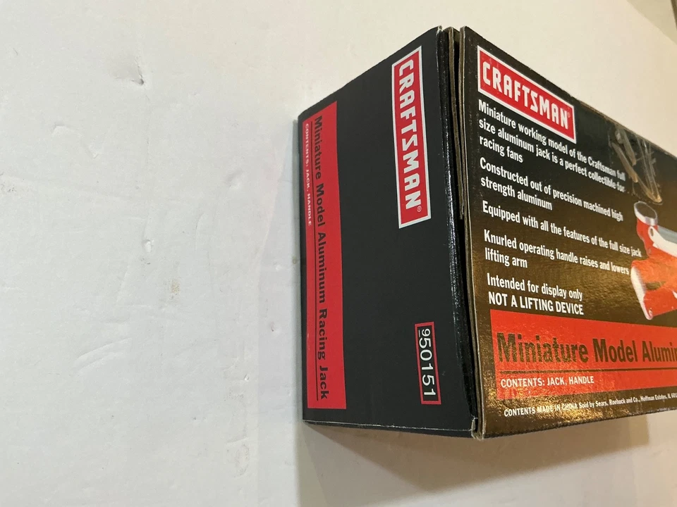 Nuevo de Lote Antiguo Craftsman Miniatura Aluminio Racing Jack 50151 Miniatura Piso Jack Nuevo  Foto 3 de 4