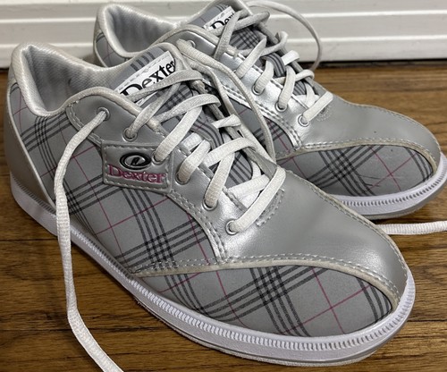 Dexter Bowling Shoes Gray Plaid Slide Rite ANA SIZE 8M