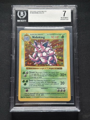 Nidoking (Shadowless) graded BGS 7 for sale on eBay