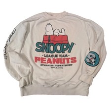Zara Peanuts Snoopy Cotton Blend Cream Pullover Sweatshirt Size Youth 13-14