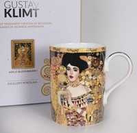 Kaffeetasse Porzellan Klimt Adele Geschenk Tasse Becher Kunst Teetasse Carmani
