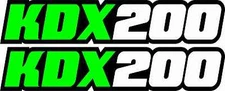 KDX200 Swingarm Airbox Number Plate Decals Stickers kdx 200 dirtbike graphics