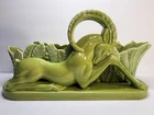 Royal Haeger Resting Stag Planter In Chartreuse & Hon. #5434