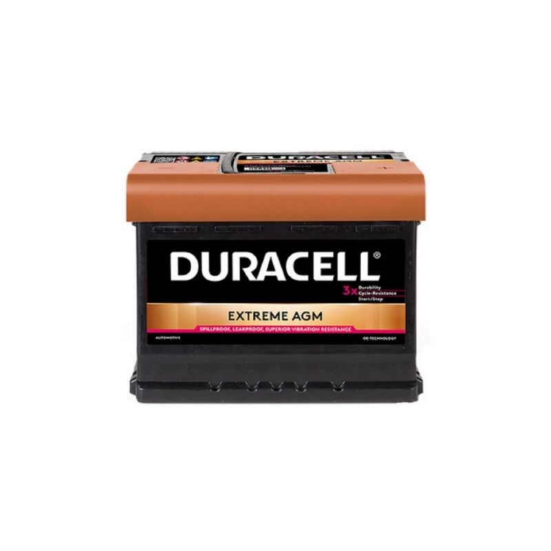 Batterie Duracell DE60 AGM 12v 60ah 640A L2D pour le démarrage des véhicules de tourisme