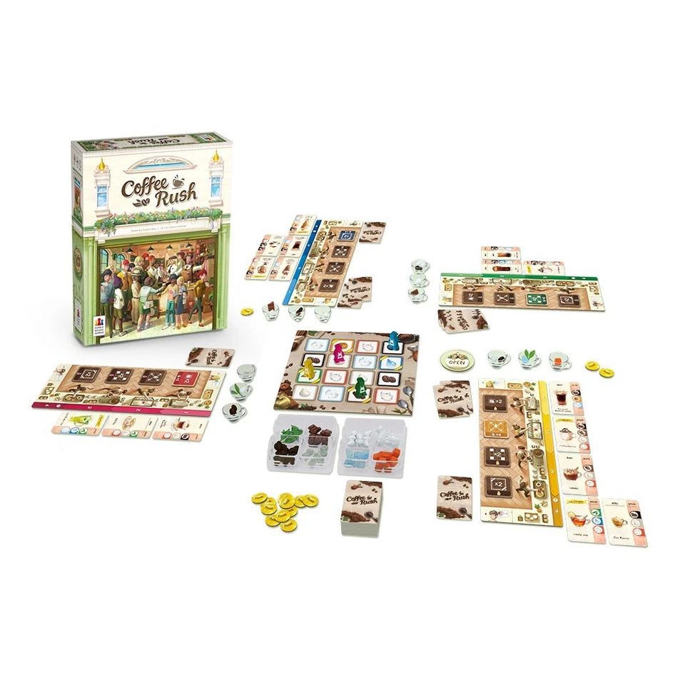 Coffee Rush Board Game Korea Board Games KBGCR01EN Cafe Barista Family - Image 3 of 4