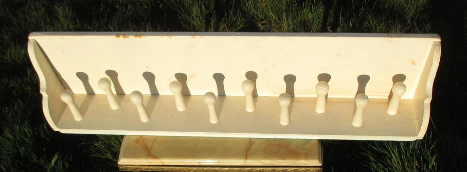 Perchero vintage rústico granero clavija auténtico 10 ganchos pintura blanca encantadora  Foto 3 de 4