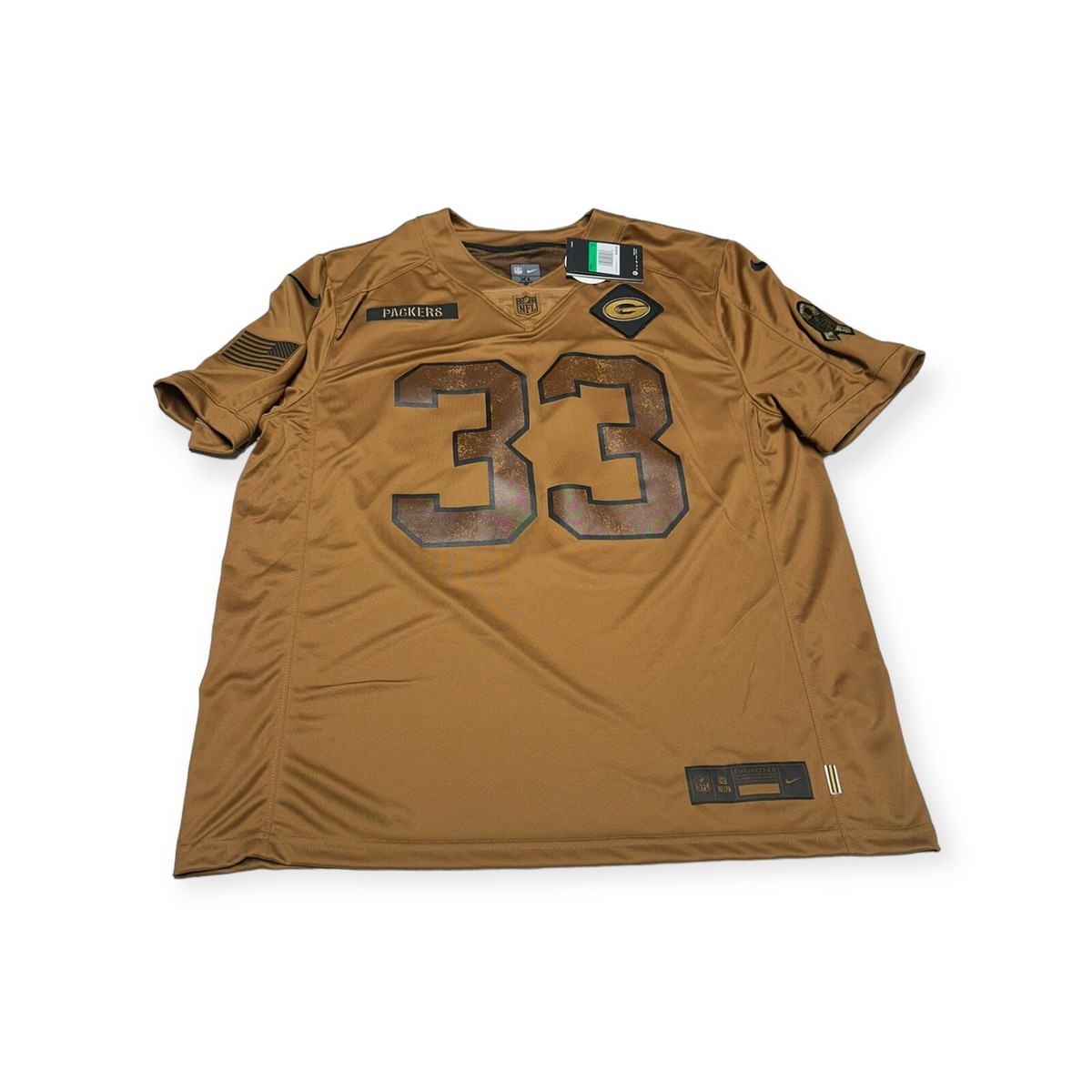 NFLグリーンベイパッカーズ アーロン・ジョーンズ ユニフォームジャージ #33 Nike Aaron Jones #33 Green Bay Packers NFL 2023 Salute to