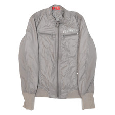 Puma Ferrari Womens Bomber Jacket Grey Uk 8
