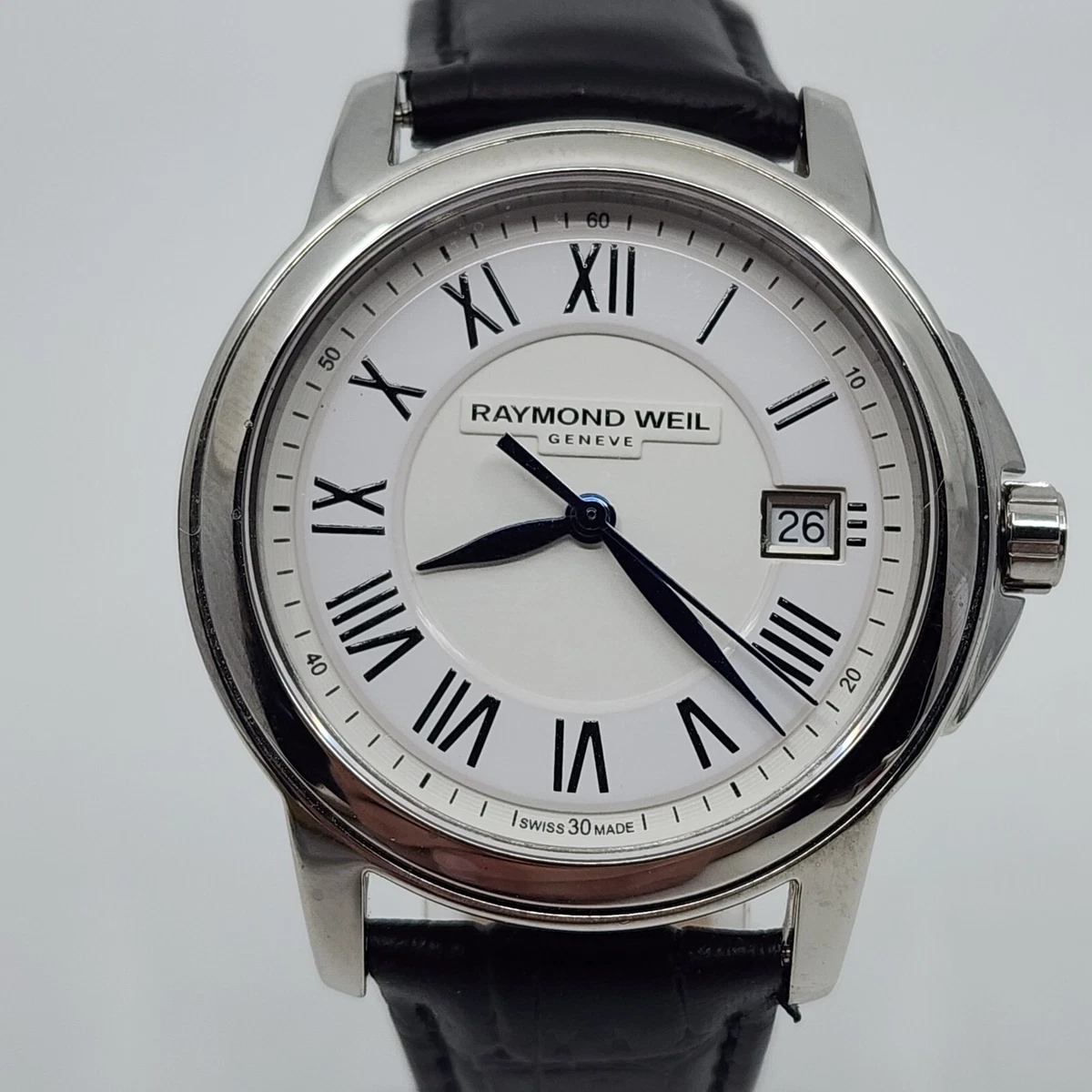 Tradition Watch,Silver Patterned Quartz Watch, Runs Raymond Weil Tradition Silver Case Wristwatches for sale | eBay main image 2