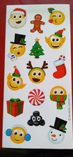Vintage Hallmark Sticker Sheet Smiling Snowman Christmas Tree L K