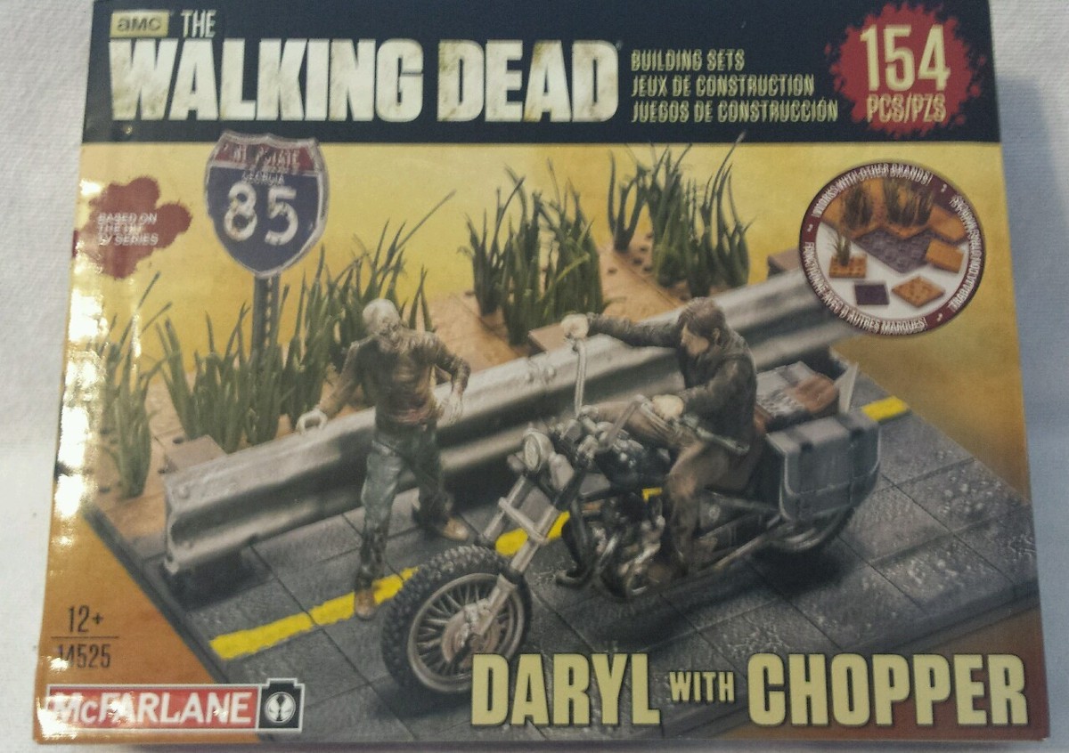 The Walking Dead Daryl with Chopper Building Set by McFarlane Toys