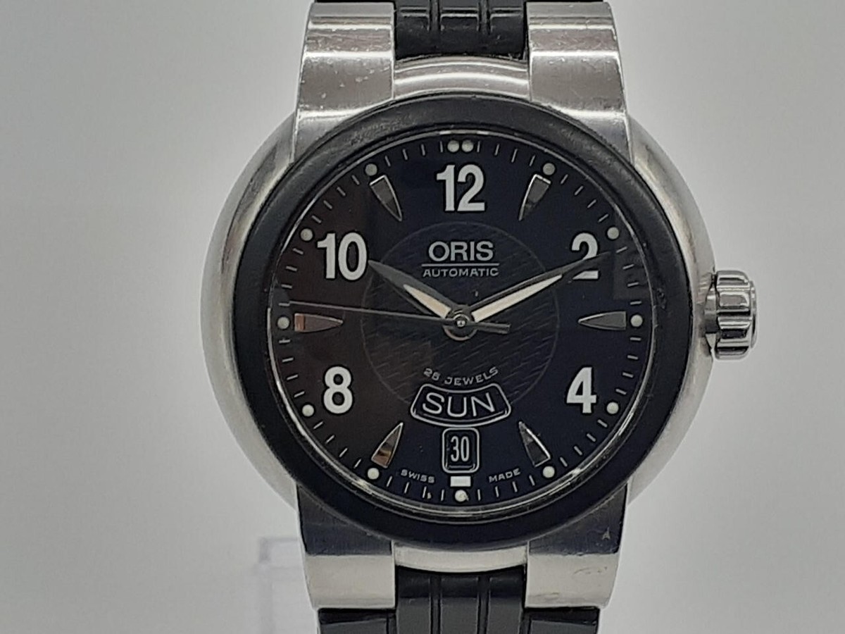 ORIS デイデイト7518-44 アナログ腕時計 Oris TT1 Day Date 7518-44 Wrist Watch Rubber Belt 42mm