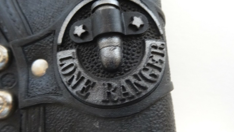 VINTAGE LONE RANGER 1978 CBS TOYS HARD RUBBER DOUBLE PISTOL HOLSTER w