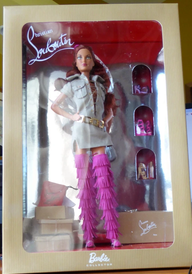 DOLLY FOREVER BARBIE DOLL BY CHRISTIAN LOUBOUTIN w BOOTS SHOES MATTEL R4486 NRFB - Image 3 of 4