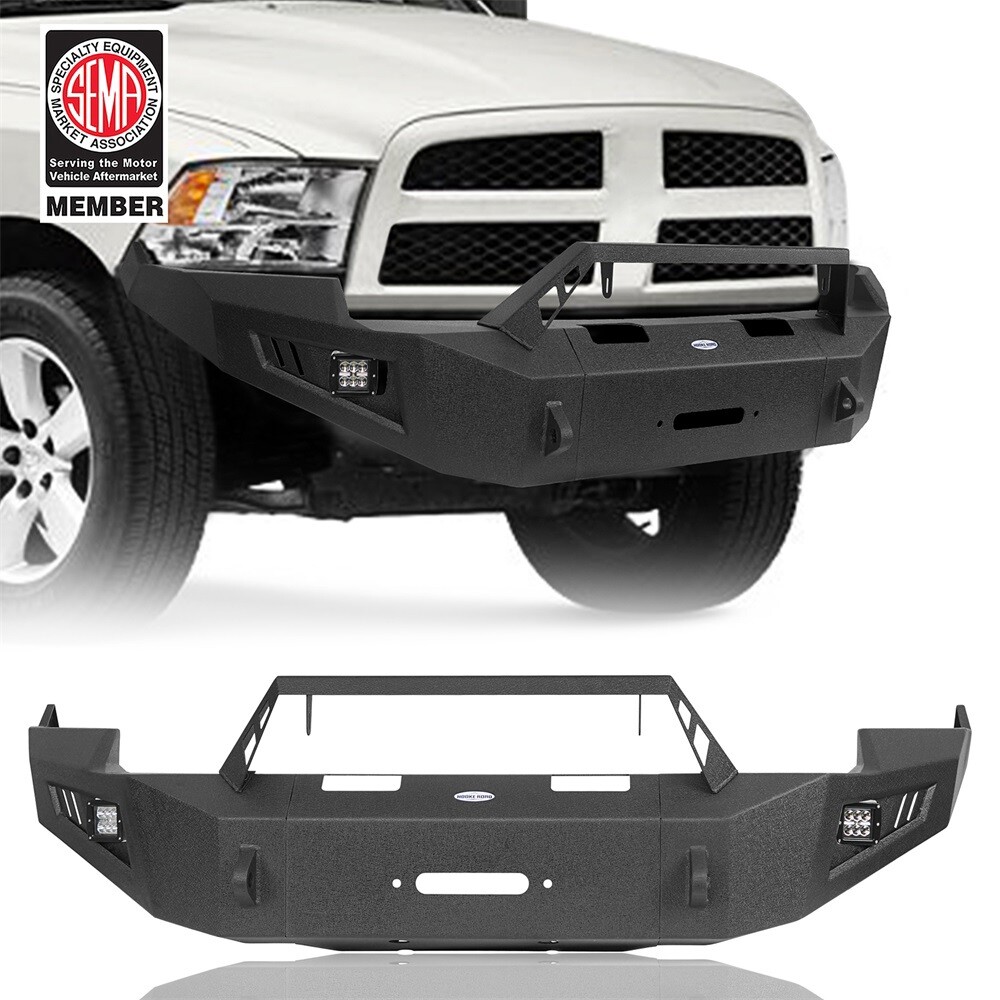 Front Bumper / Rear Bumper w/ LED Lights Fit 2009 2010 2011 2012 Dodge Ram 1500