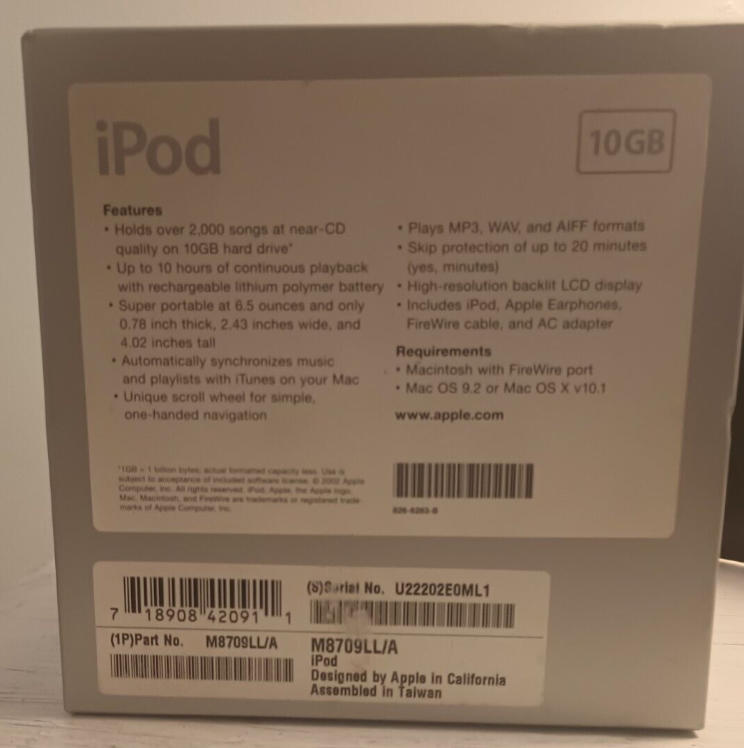 Apple iPod 10GB 初代 Apple iPod: The First 10 Years of the Ubiquitous Media