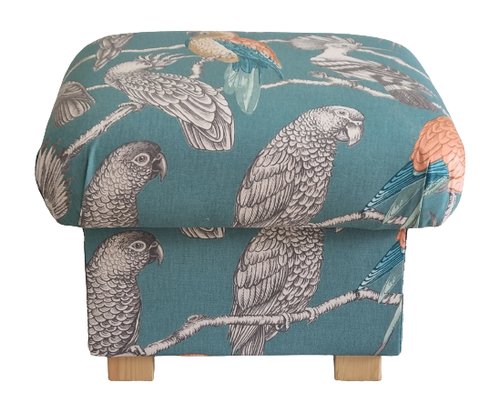 Storage Footstool iLiv SMD Aviary Garden Fabric Pouffe Ottoman Parrots Birds - Picture 9 of 32