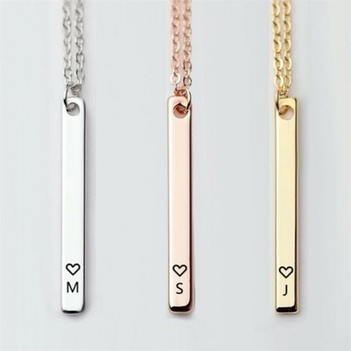 Silver Rose Gold Love Heart Initial 