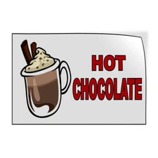Decal Stickers Hot Chocolate Food and Drink Vinyl Store Sign Label