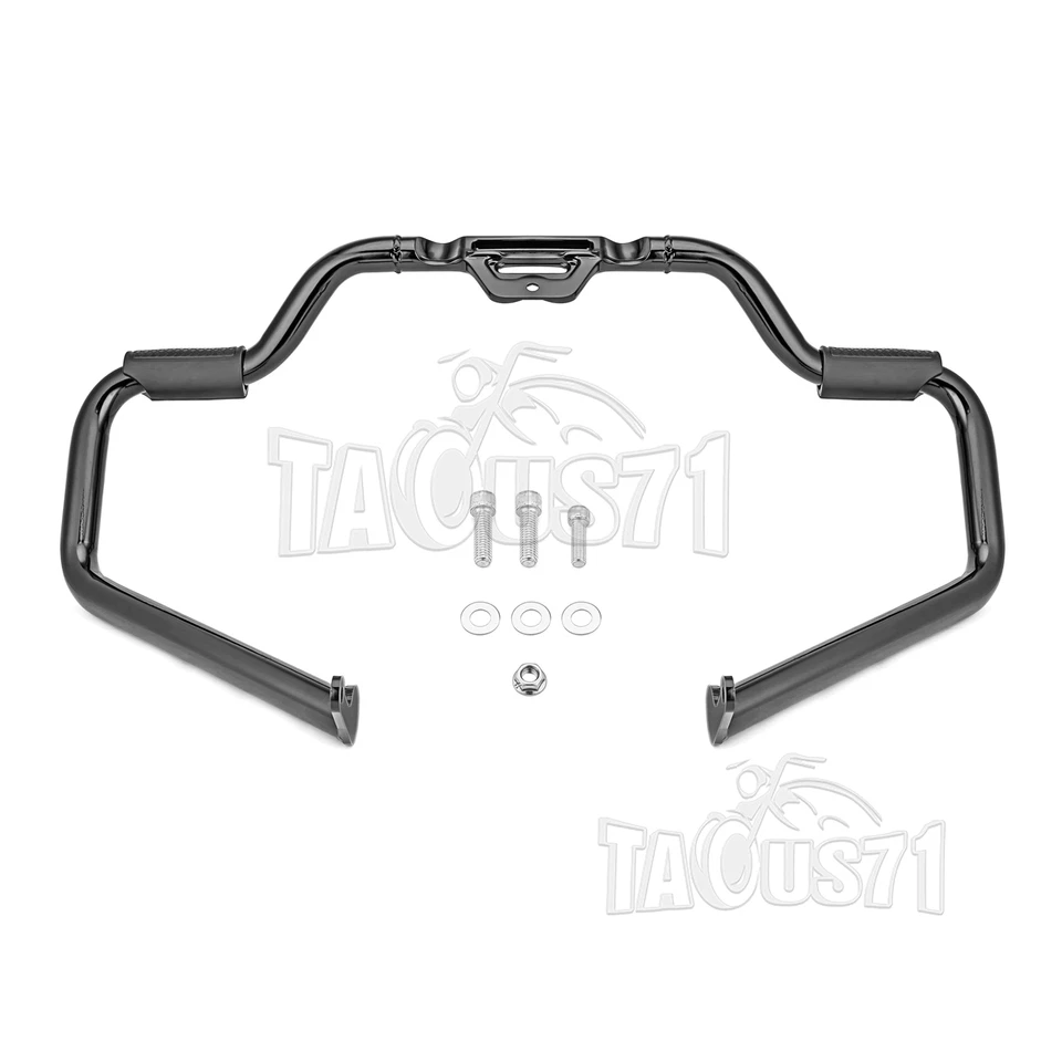 Front + Rear Engine Guard Crash Bar For Harley Heritage Classic FLHC flhcs 18-UP - Image 3 of 4