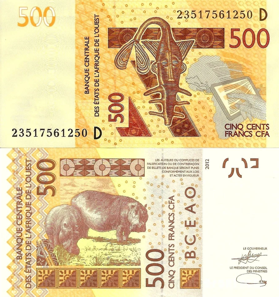 West Africa / UEMOA / Mali 500 francs 2012 / [2023] P-419Dl UNC - Photo 1/1