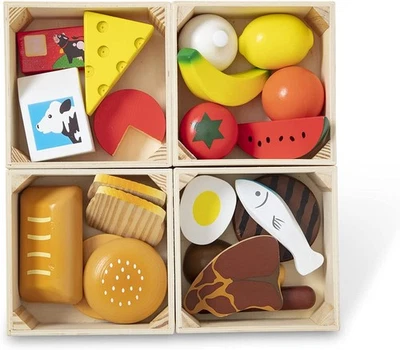 Melissa & Doug Lebensmittelgruppen Set Holzspielzeug ''Nur Essen'' ohne Kisten!!