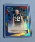 2017 Donruss Optic Rated Rookie Christian McCaffrey #168 Red & Yellow Prizm (RC)
