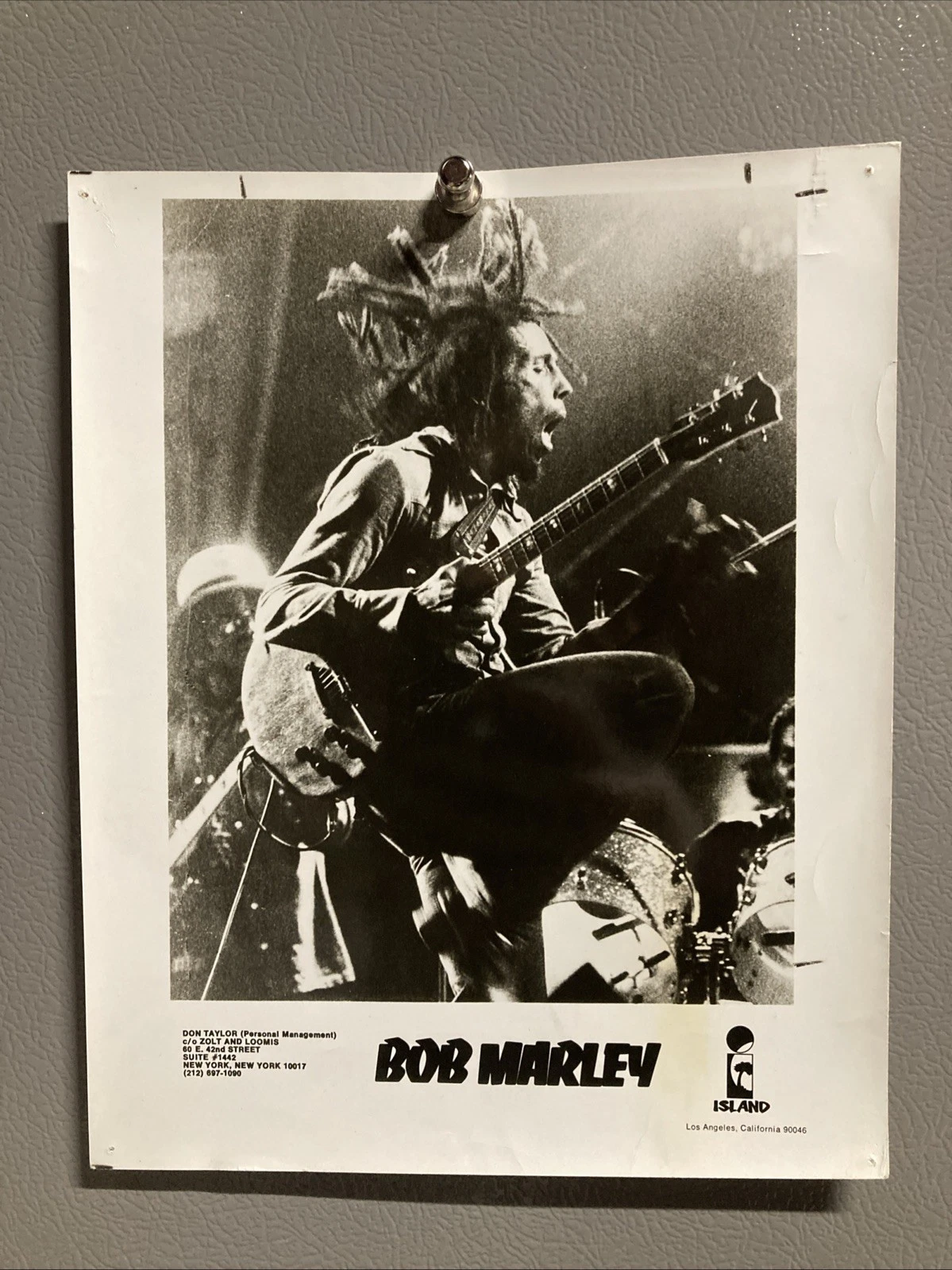 Bob Marley playing in New York オリジナルタイプ写真レア! - 画像1/2